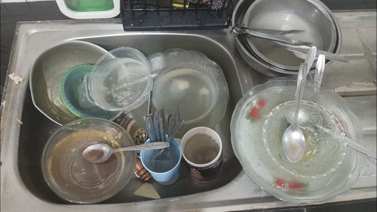 END OF THE DAY Sink Reset ASMR | Tired Hands, Messy Dishes (No Talking)