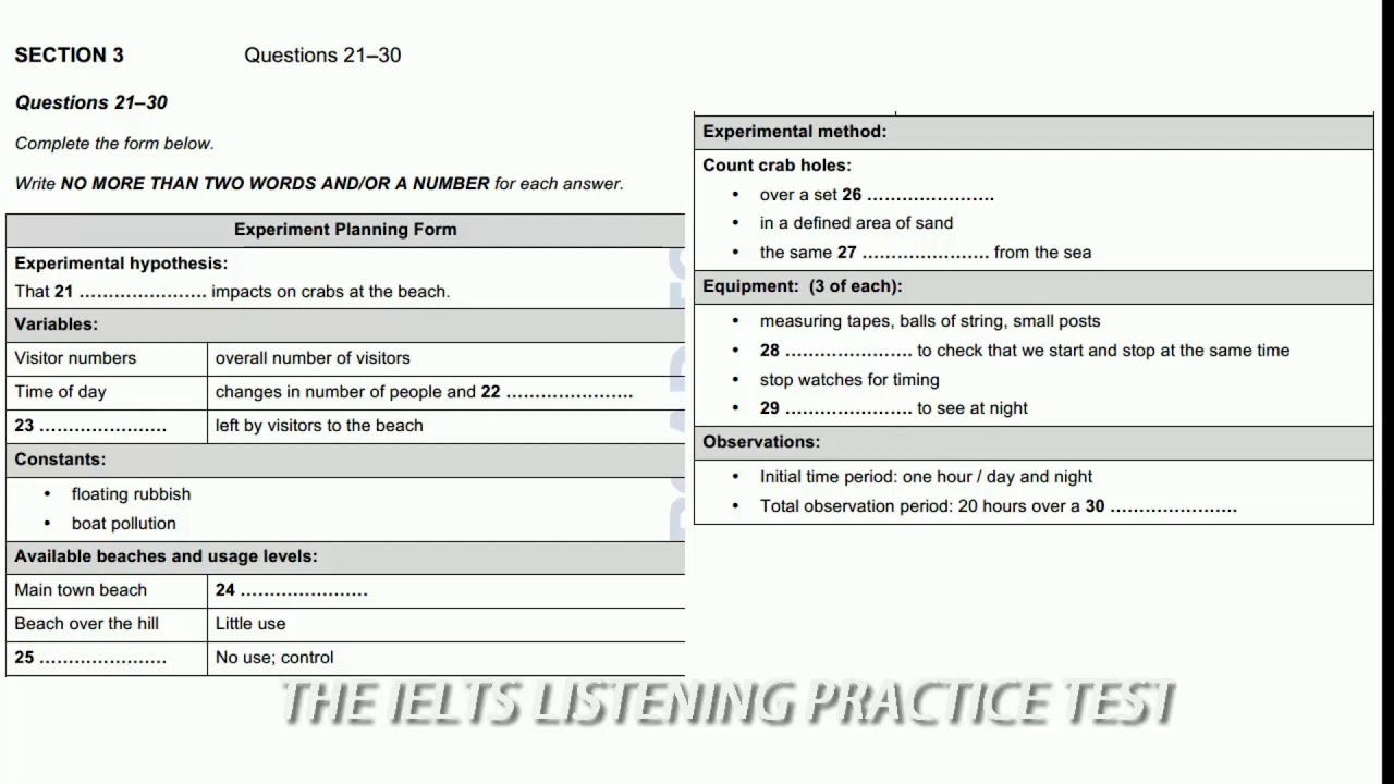 Road To IELTS Listening Test 6 Section 3 (British Council) with subtitles & answers