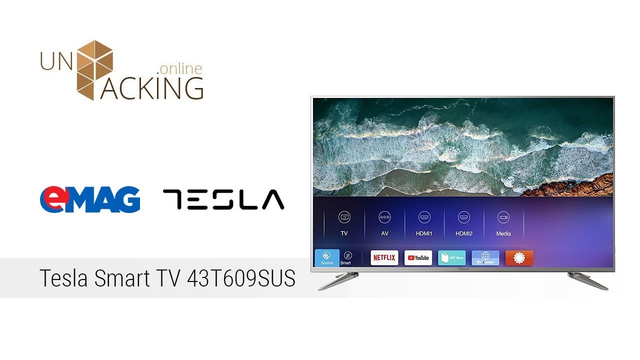 UnBoxing Tesla Smart LED TV 43T609SUS, 43