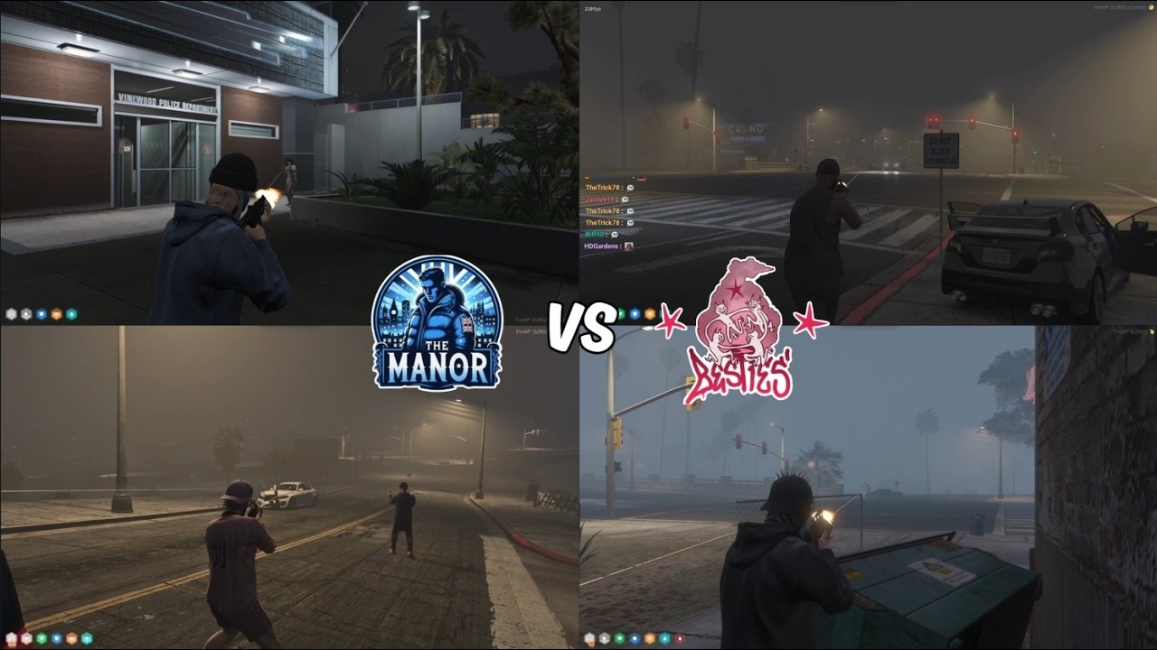 Manor vs Besties For Bank Truck At Tuner Shop/Old Casino | Multi POV | NoPixel 4.0 GTA RP