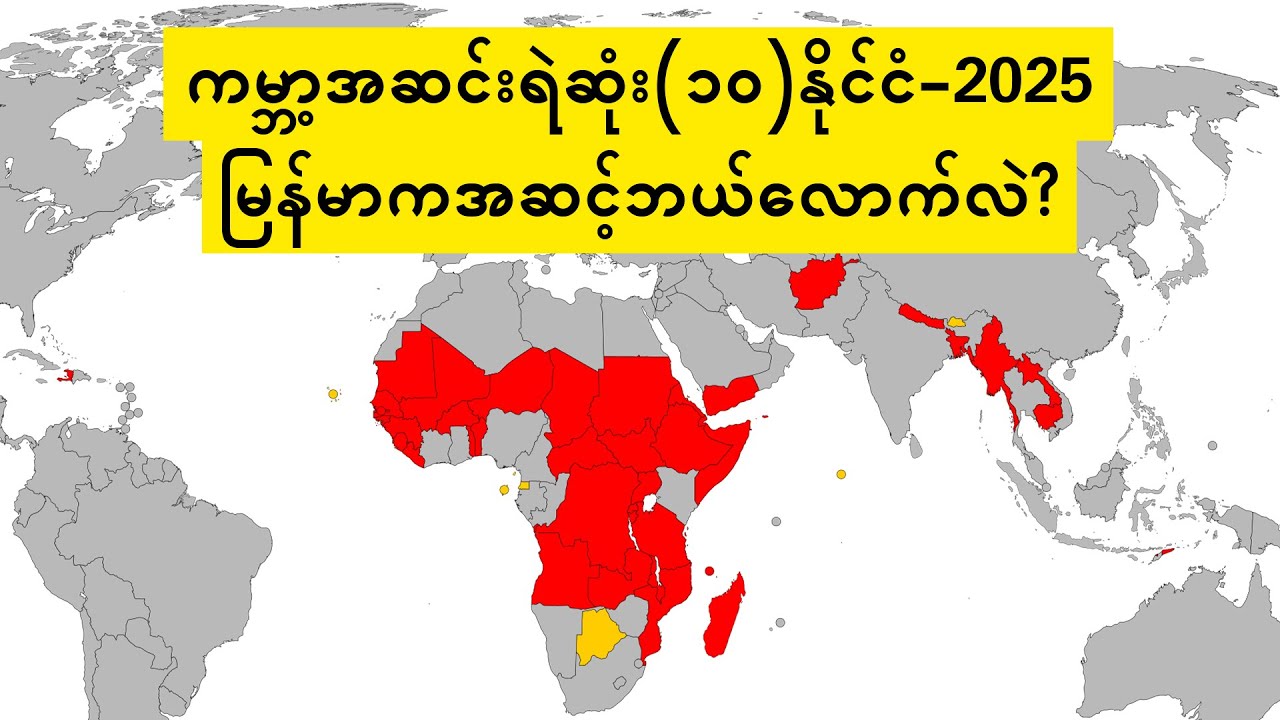 ကမ္ဘာ့အဆင်းရဲဆုံး(၁၀)နိုင်ငံ -2025/ Poorest countries in the world