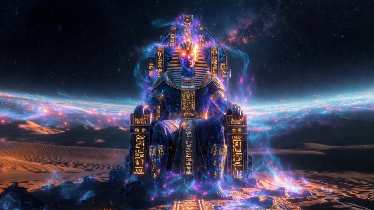 Starlit Throne of the Cyber Pharaoh &ndash; Ancient Egyptian Futuristic Fantasy Song | Lyrics Video