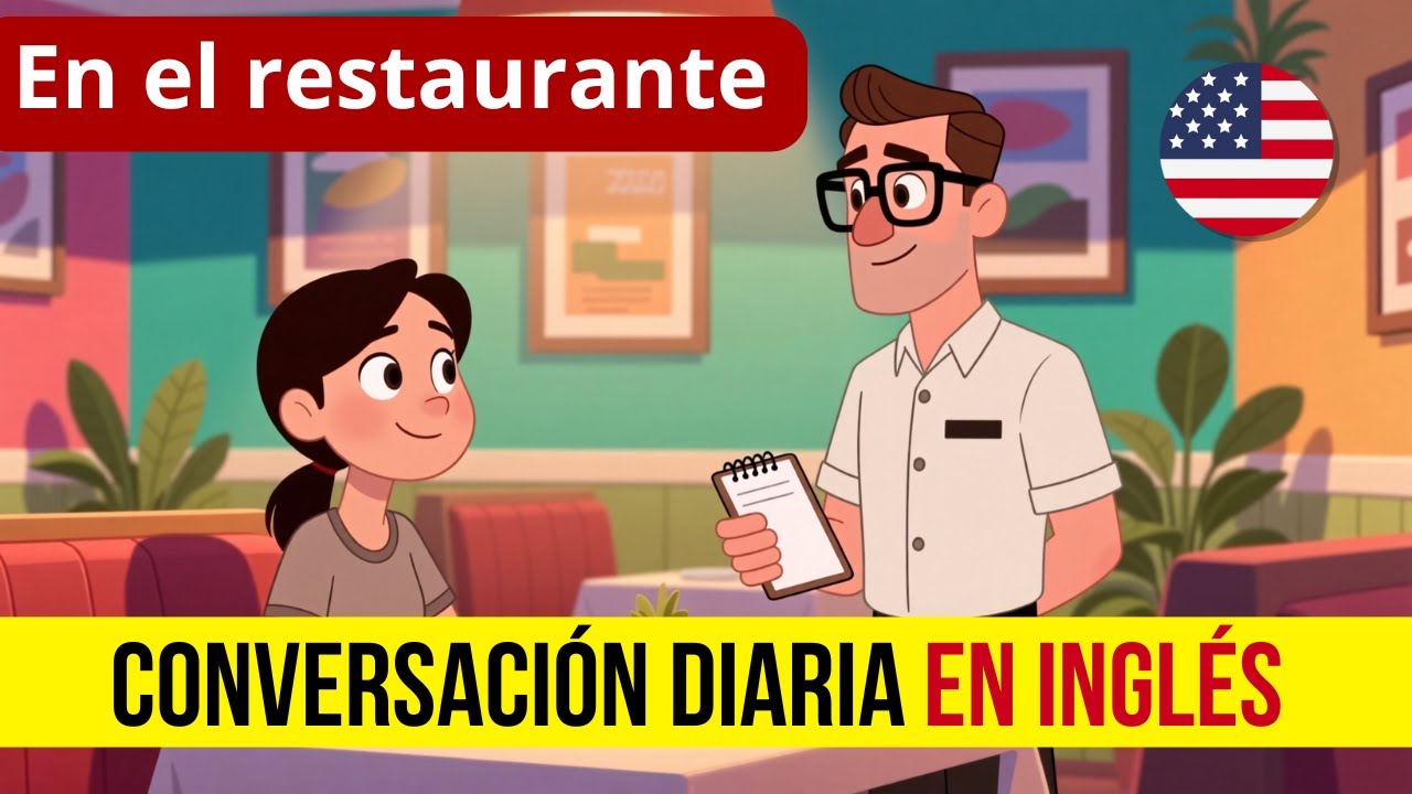 🍽️ Inglés para la Vida Real | Conversación en un Restaurante (Diálogo A1–A2) CON SUBTÍTULOS