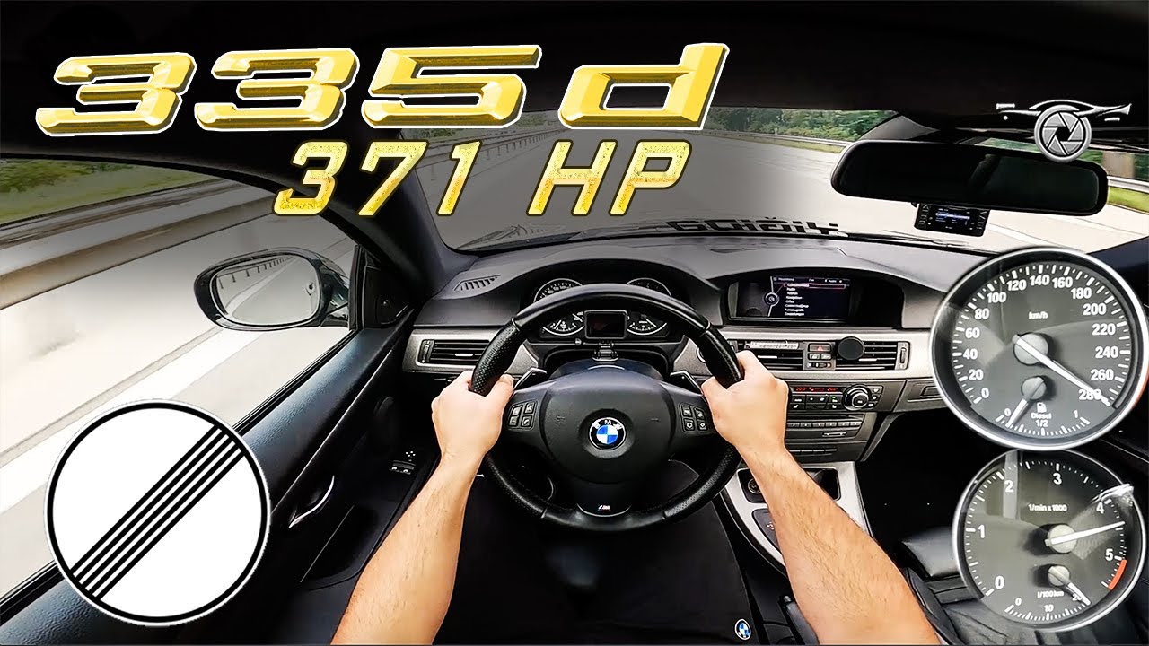 BMW E92 335d (YIĞIDO) | Acceleration and Top Speed on German Autobahn | 100-200 km/h