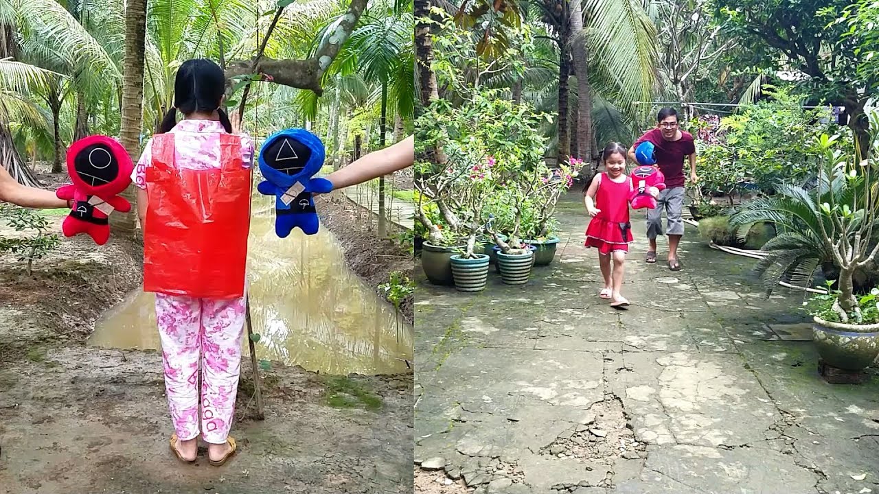 Bắt chước trò chơi con mực SQUID GAME 💖 Tách kẹo đường 💛 Muội Vlog Tập 141 💙