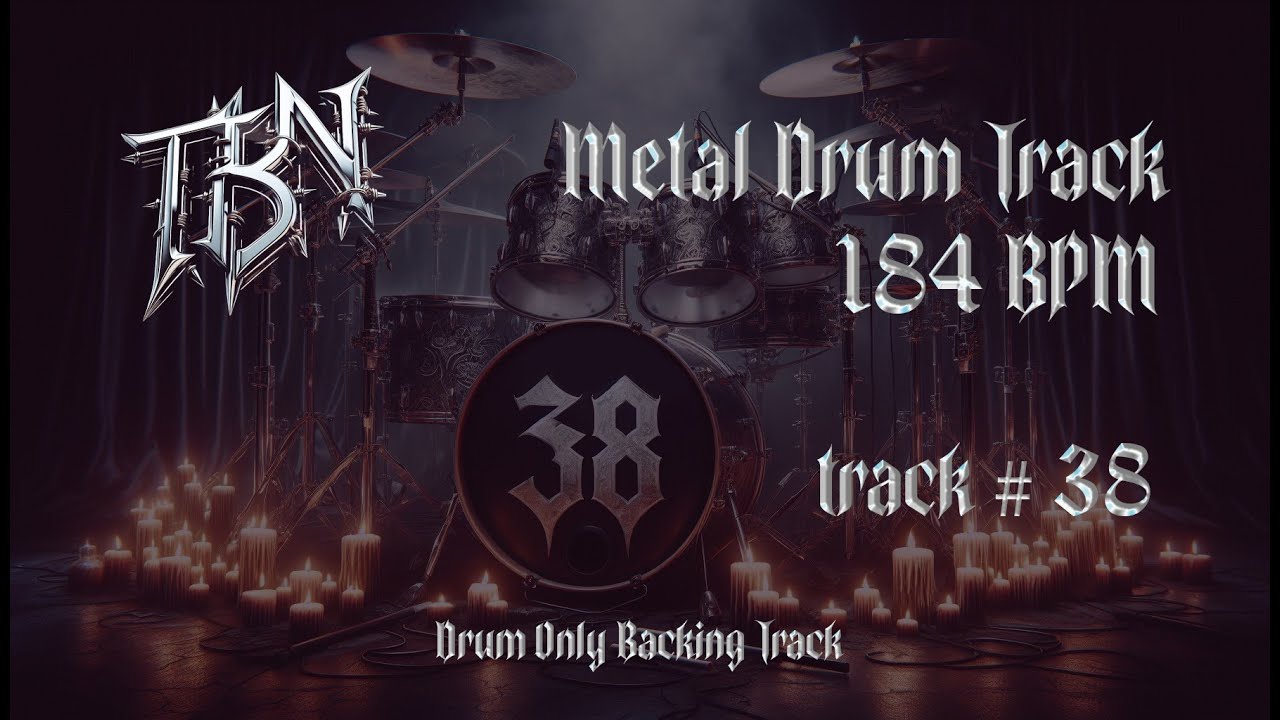 Modern Metal Drum Backing Track (Drums Only) | TBN #38 | @ 184 BPM