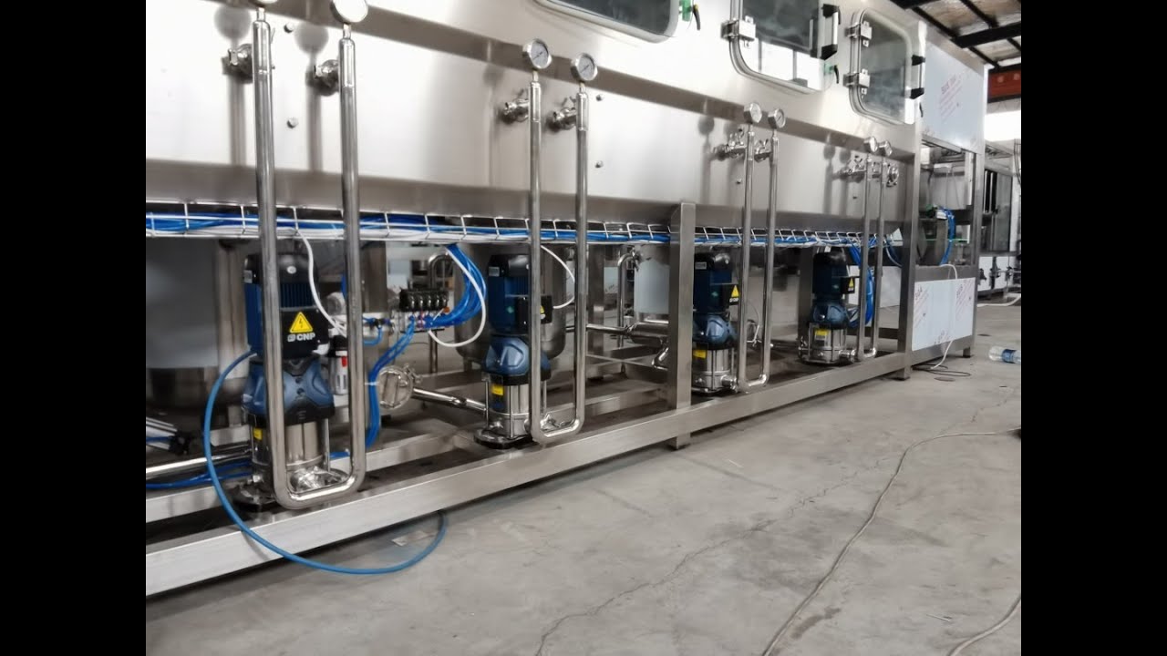 Mesin filling /Pengisian galon 19liter automatic Full stainless steel terbaik pabrik air minum AMDK.