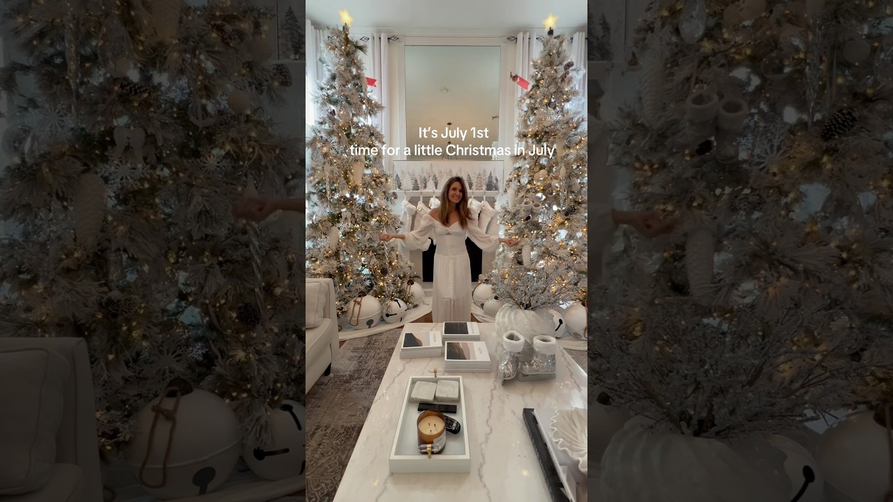 Christmas in July  #christmas #christmasinjuly #christmasmood #christmas2025 #twochristmastrees