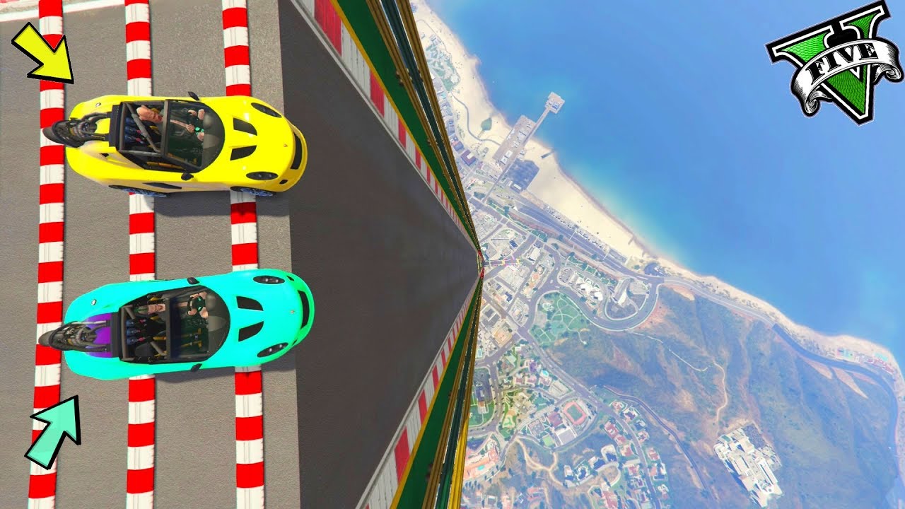GTA 5 ONLINE 🐷 MEGA RAMPA SUPER RIPIDA !!!🐷 GARE STUNT 🐷N*152🐷 GTA 5 ITA 🐷 DAJE !!!