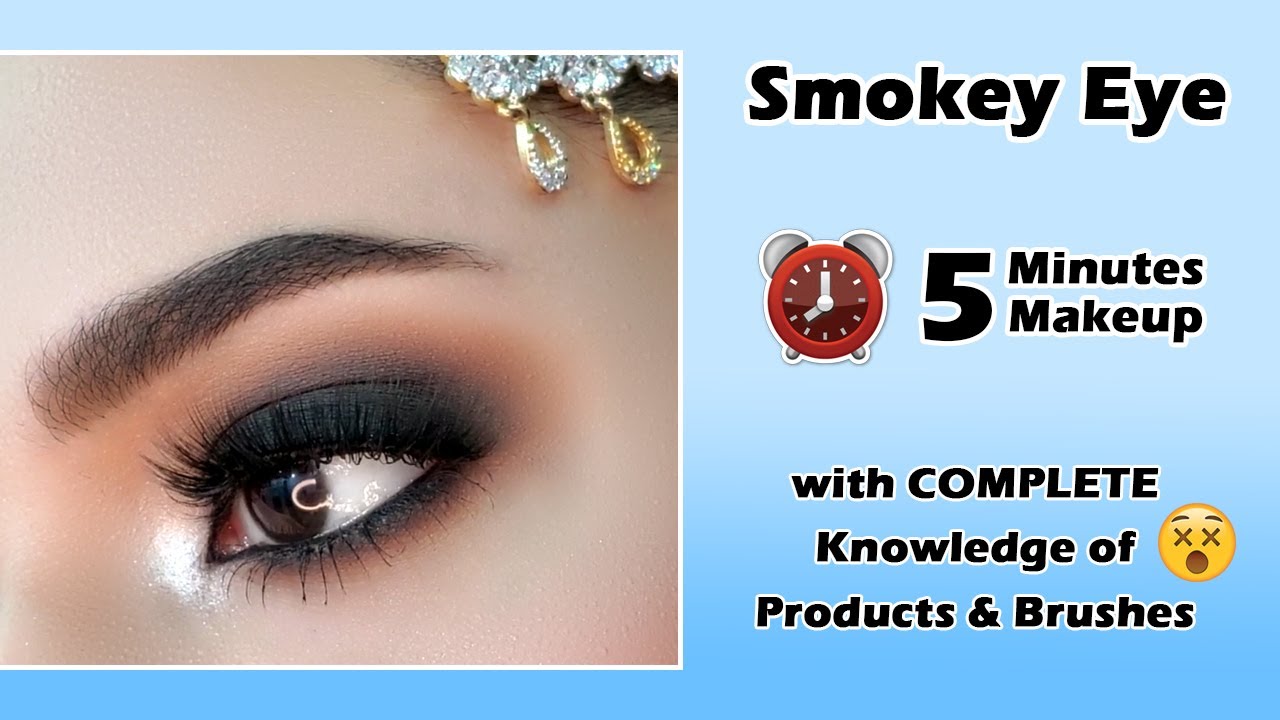 How to do smokey Eyemakeup in 5 minutes | Smokey eyemakeup for beginners by Shiraz Arshad