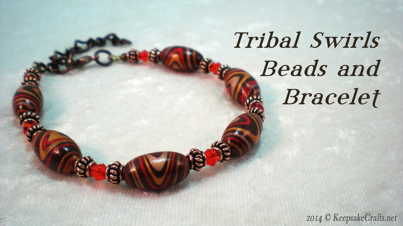 DIY Polymer Clay Swirl Beads for a Unique Tribal-Style Bracelet