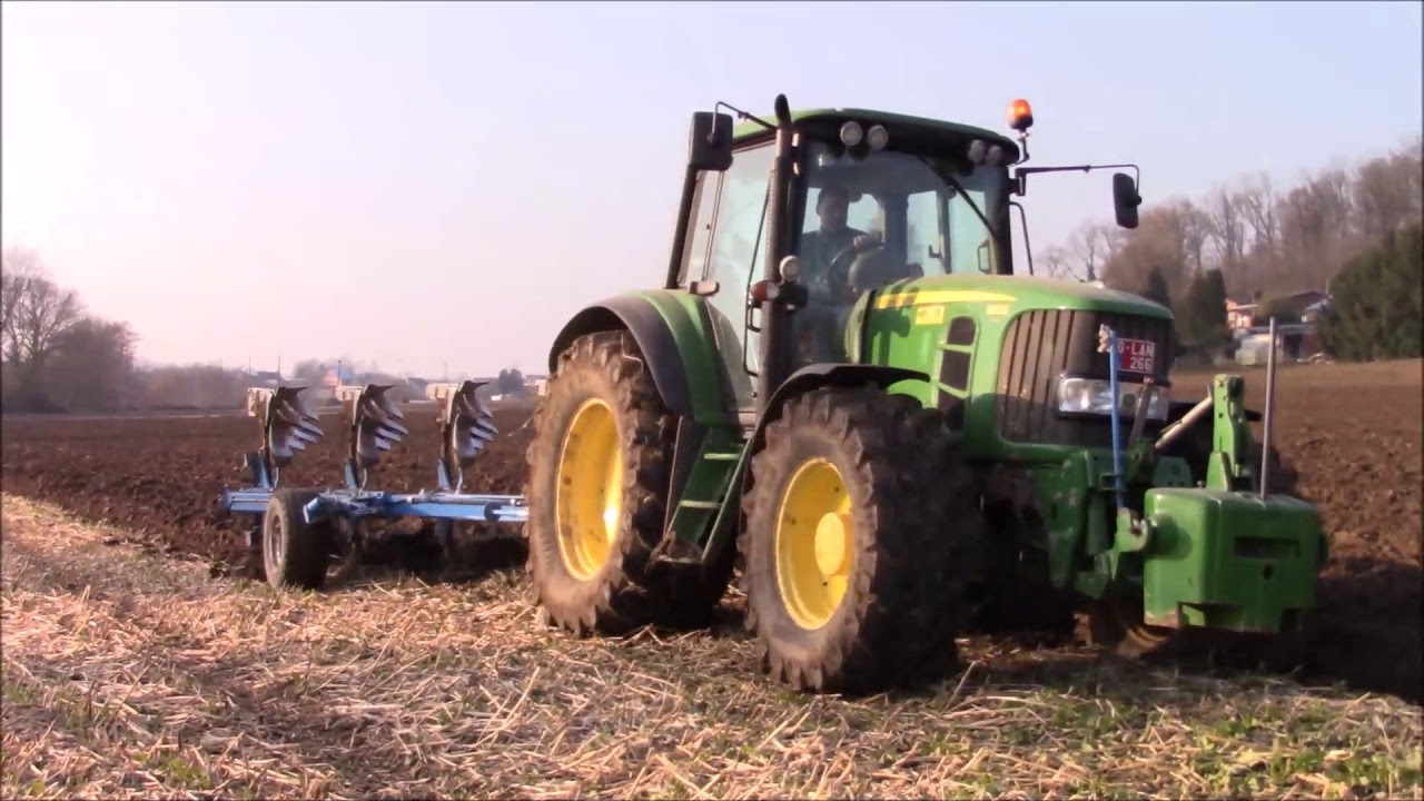 ploughing john deere 6830 premium | 5-furrow rabe super-albatros 140M plow