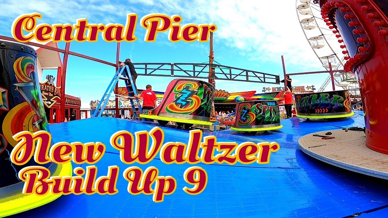 Blackpool Central Pier New Waltzer Build Up Part 9 Cars