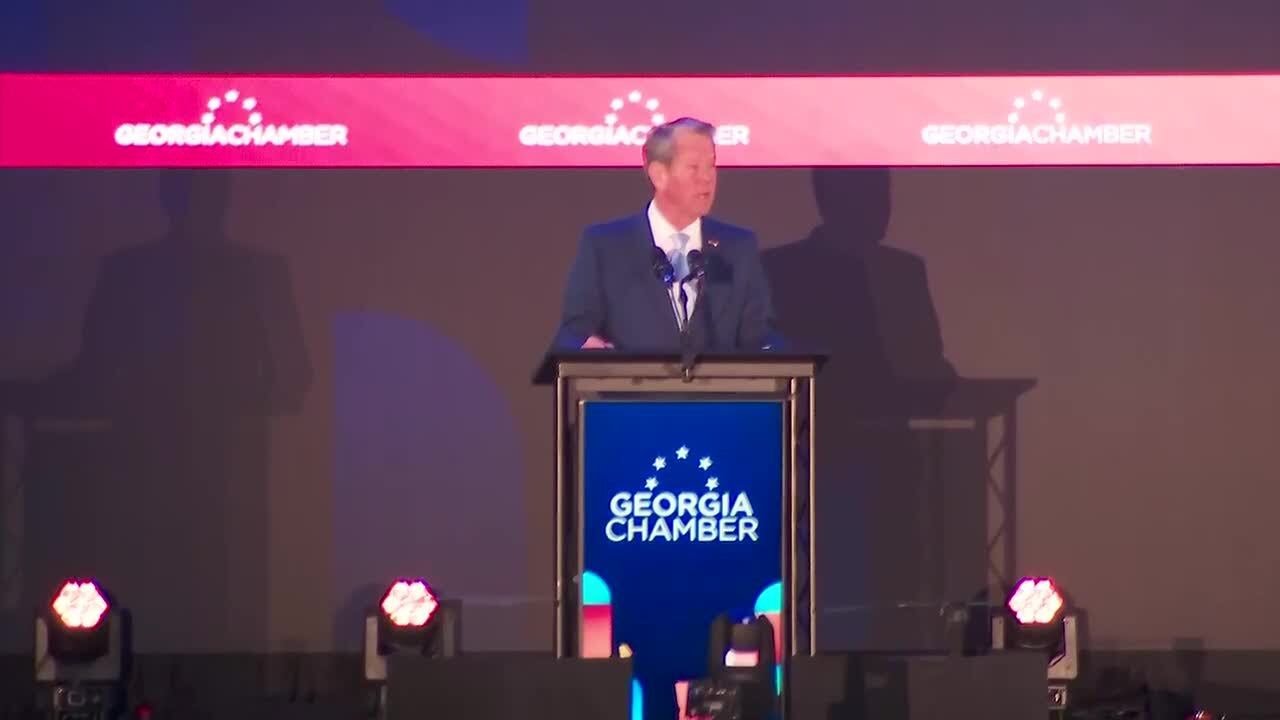 Georgia Gov. Brian Kemp headlines his last Eggs and Issues event