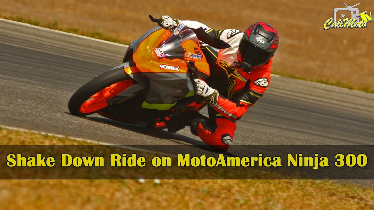 Пробная поездка на мотоцикле Kawasaki Ninja 300 спецификации MotoAmerica.