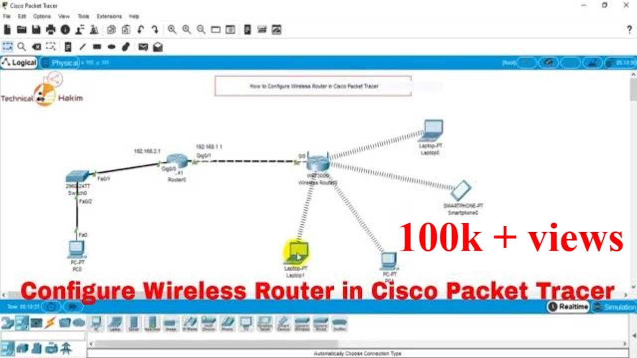 How to configure Wireless Router in cisco packet tracer | Technical Hakim #Networking #PacketTracer