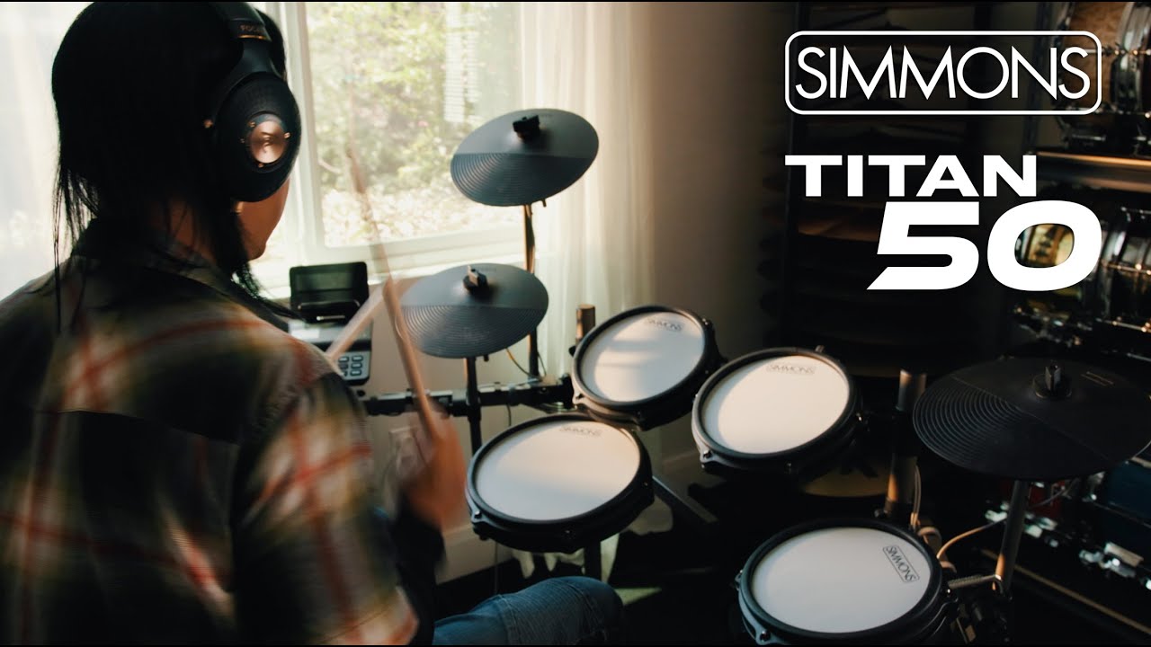 Simmons Titan 50 | 5-Piece Electronic Drum Kit with Mesh Heads