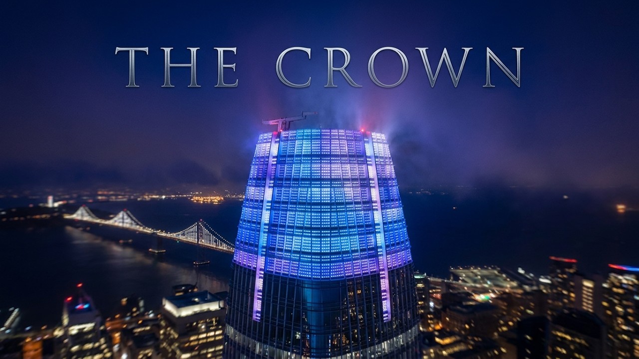 SALESFORCE LIGHTS: The Crown above San Francisco