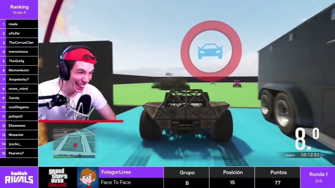 Twitch Rivals  Carreras GTA 5 Online TERCERA CARRERA 2022
