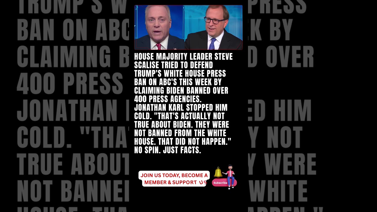 Jonathan Karl Fact-Checks Scalise on Live TV Over False Biden 400 Press Ban Claim on ABC