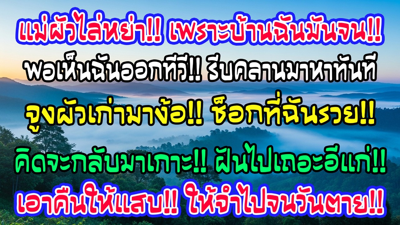 แม่สามีเคยไล่ฉันหย่าเพราะบ้านจน พอเห็นฉันบนทีวี เธอโทรเรียกอดีตสามีมาทันที แต่ฉันสวนกลับแบบคาดไม่ถึง
