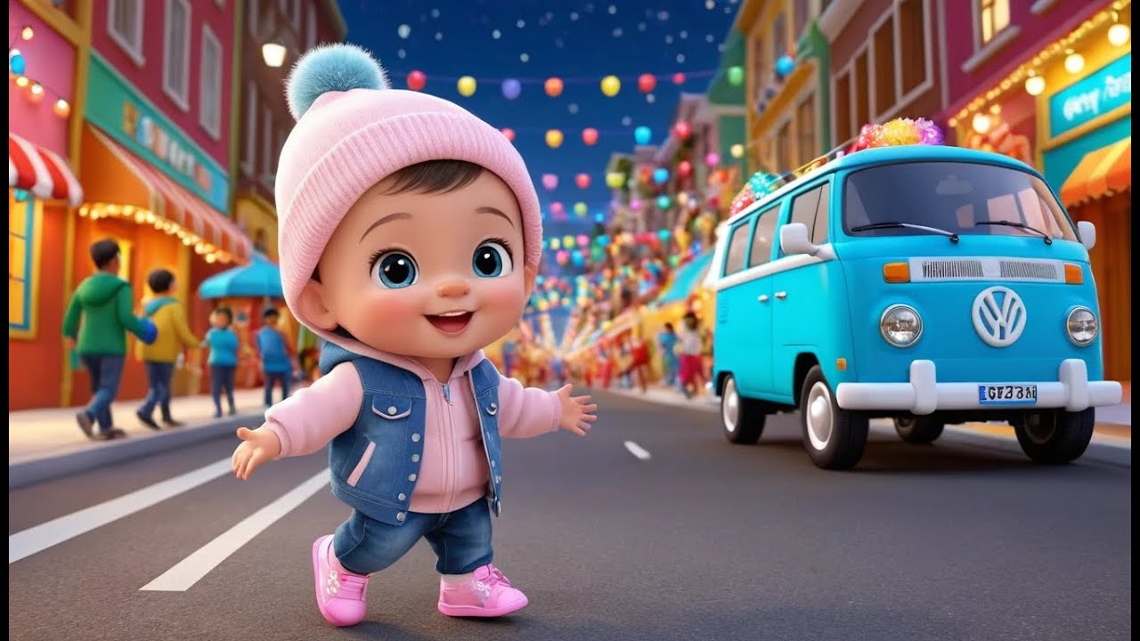 Colorful Van New Year Parade | Fun Action & Learning Video for Toddlers