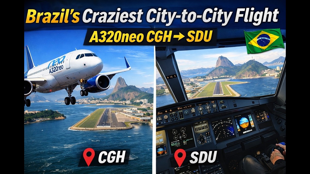 Brazil’s Craziest City-to-City Flight | A320neo CGH to SDU