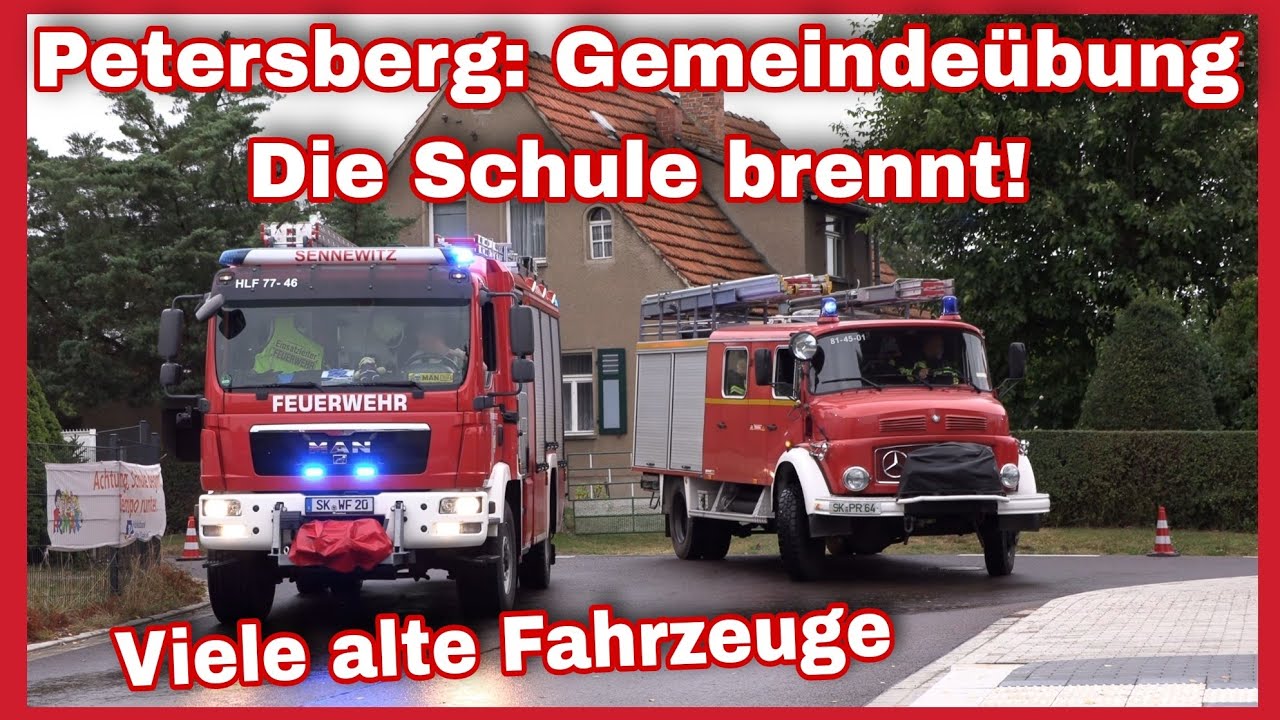 🔥BRAND in der Grundschule Ostrau🆘️Übung der 12 Petersberger FEUERWEHREN🚨Besondere Einsatzfahrzeuge🚒