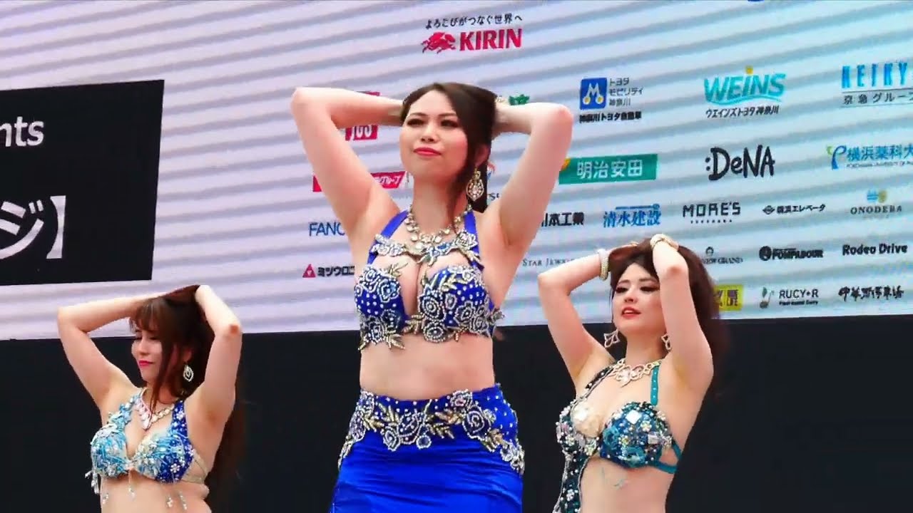 ハマフェス2024　ベリーダンス　イズミオリエンタルダンススタジオのみなさんをほぼ1/2倍速スローにしてみたらなんだかゴックン❣️