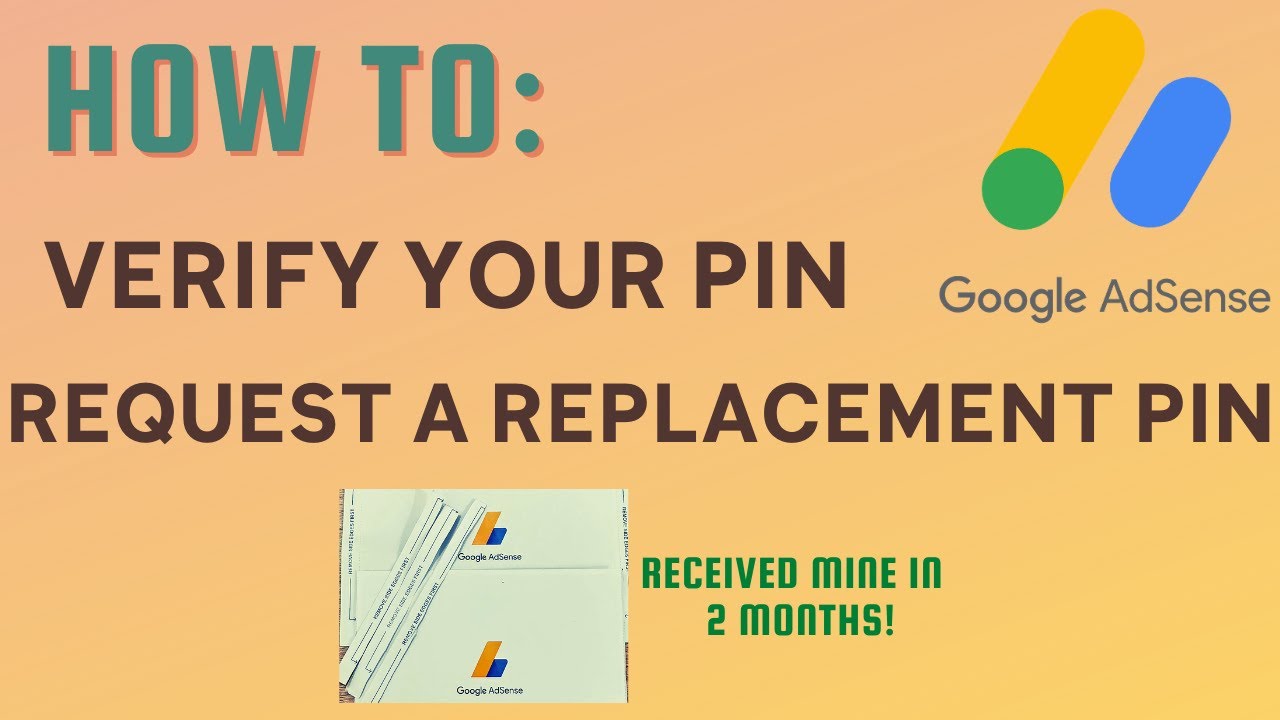 Google AdSense PIN | How to request for a replacement | How to verify