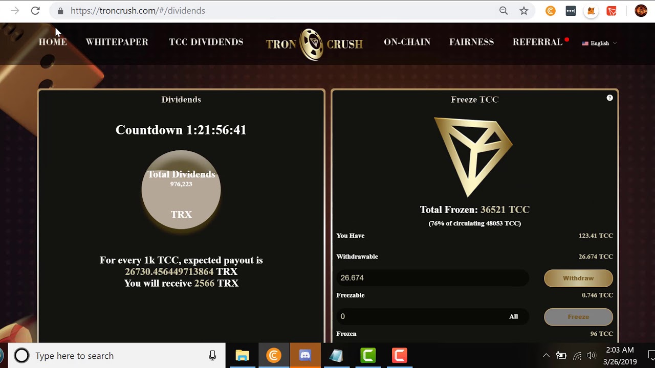 Tron Crush is LIVE - May ROI in First Payment