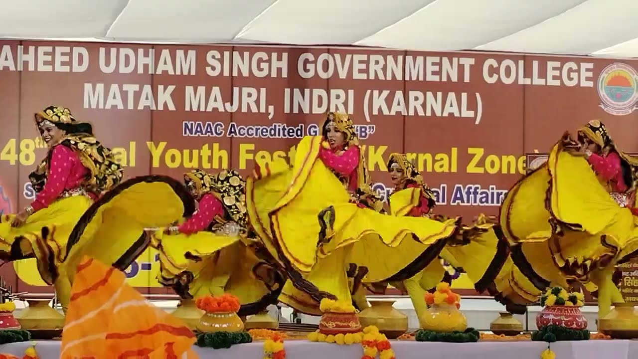 DAV College Karnal Girls Dance Performance |Haryanvi Folk Dance | Cultural Event Karnal Zone 2025 