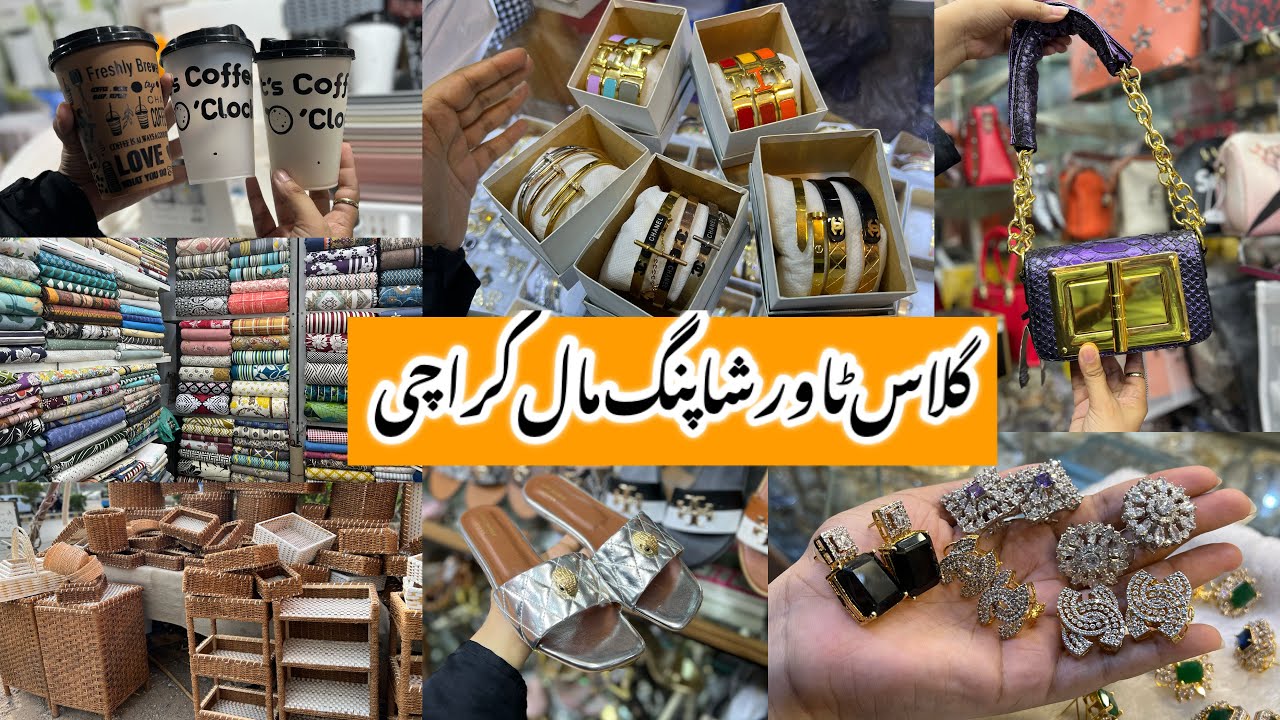 Glass Tower Shopping Mall-Affordable heels,jewelry,bag,household item Shopping in local Mall Karachi