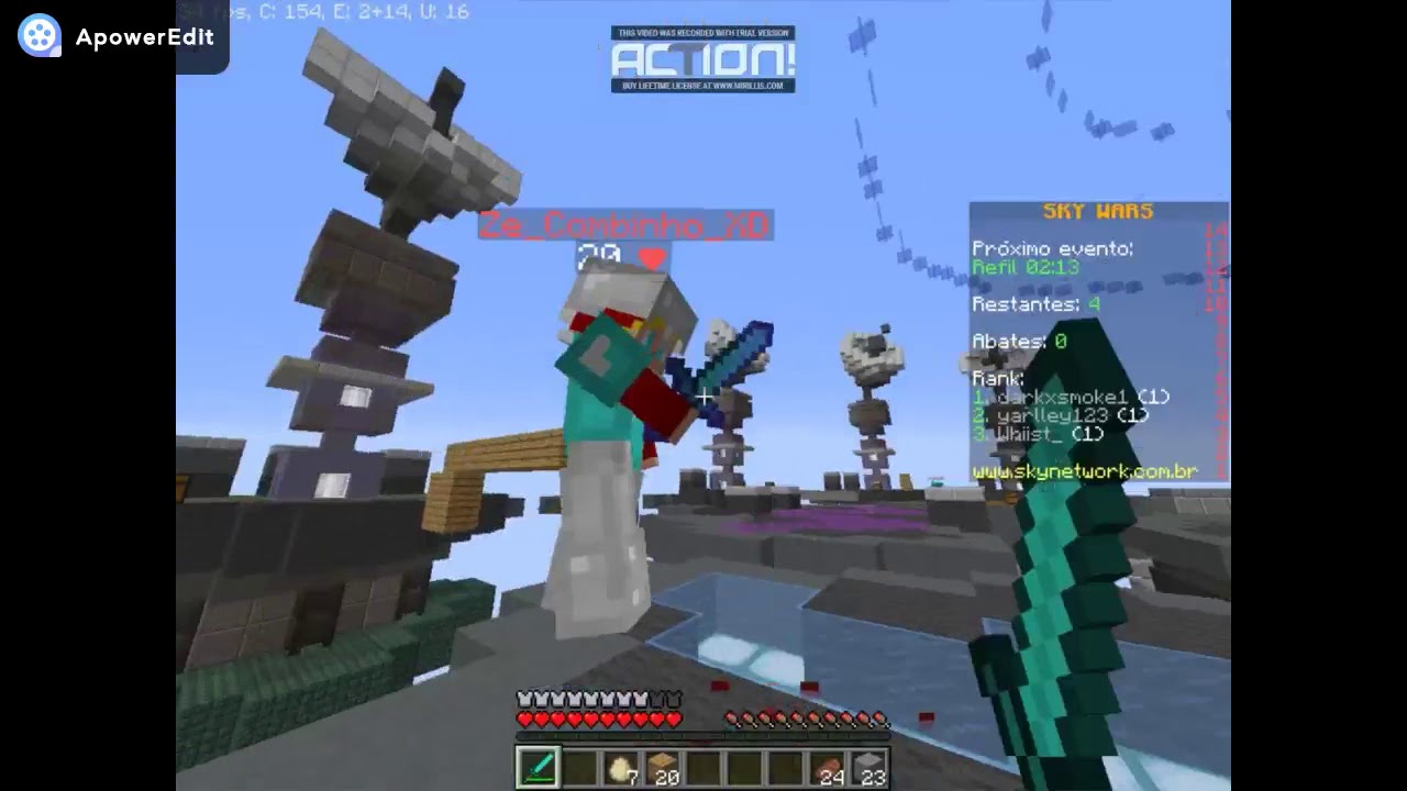 Minecraft: JOGANDO SKYWARS NO SKYMINIGAMES