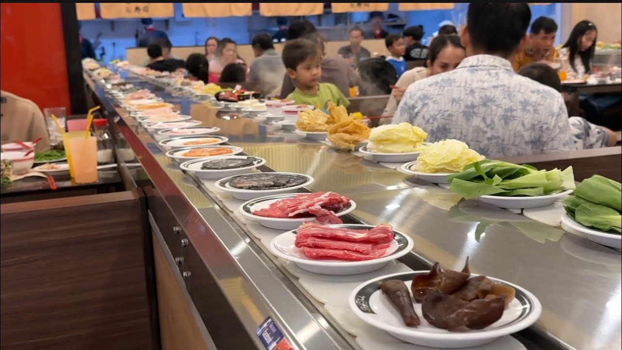 ស៊ុបនិងសូសុីប៊ូហ្វេ / $13.50 Shabu Shabu&Sushi Buffet at Aeon Mall 2 in Phnom Penh, Cambodia 