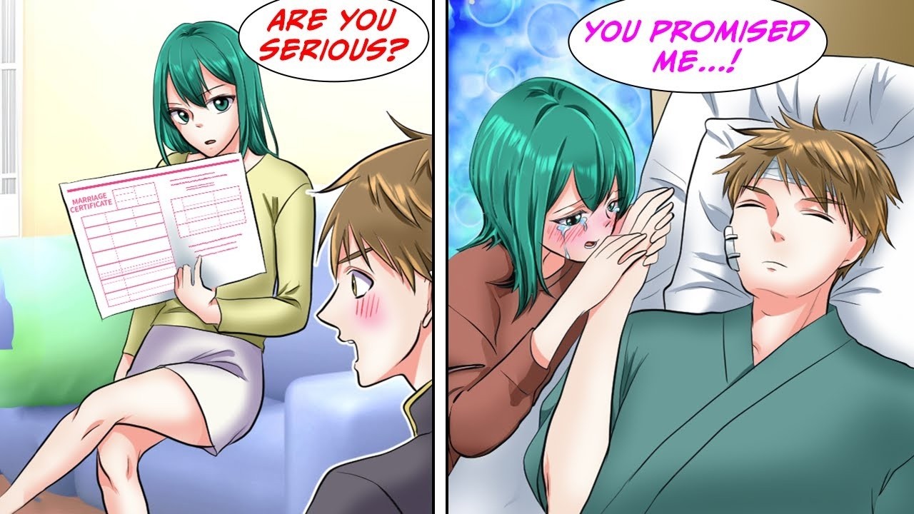 [Manga Dub] Boy gets in a car accident before the 100th time asking her out [RomCom]