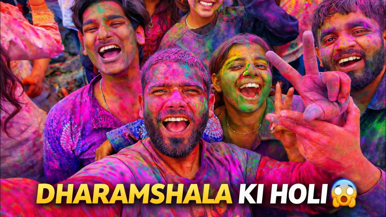 Dharamshala Ki Holi… Hum Rainbow Ban Gaye 😂🌈