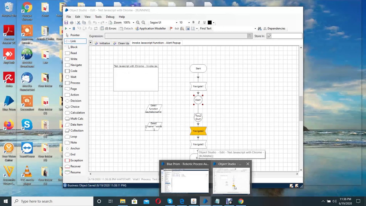 Invoke JavaScript Function in Chrome Browser - Blue Prism