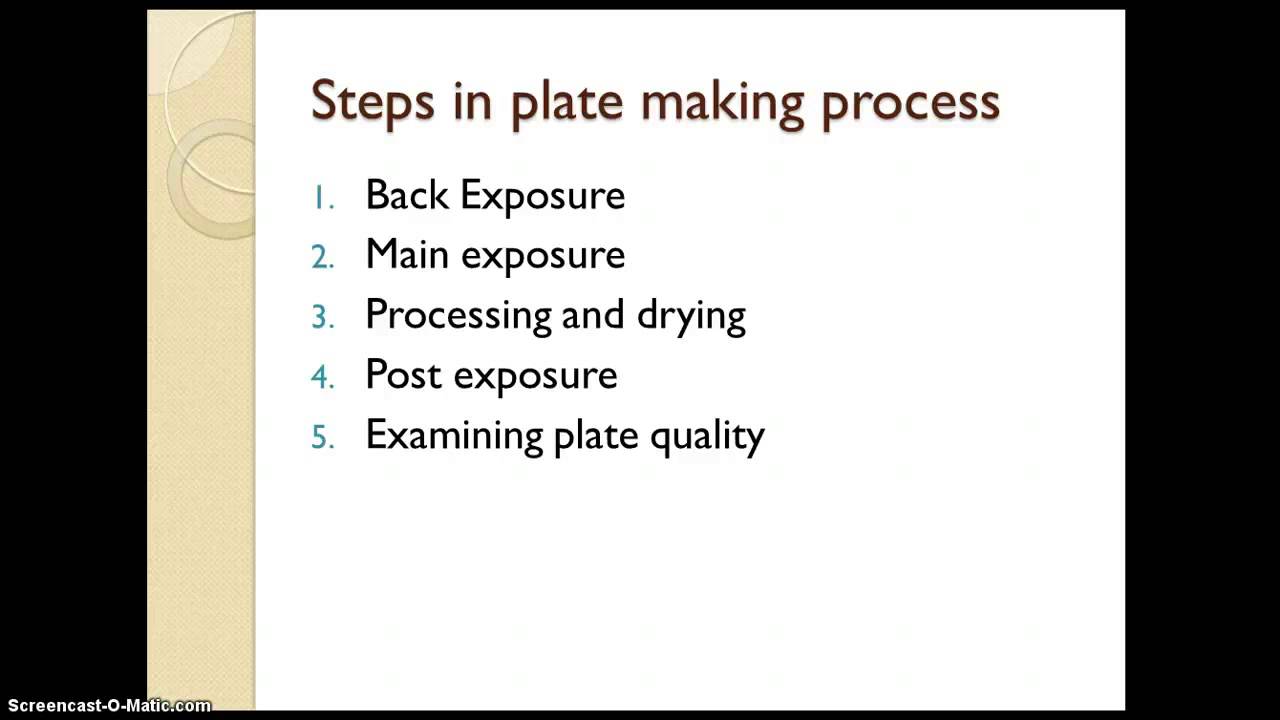Flexography plate making