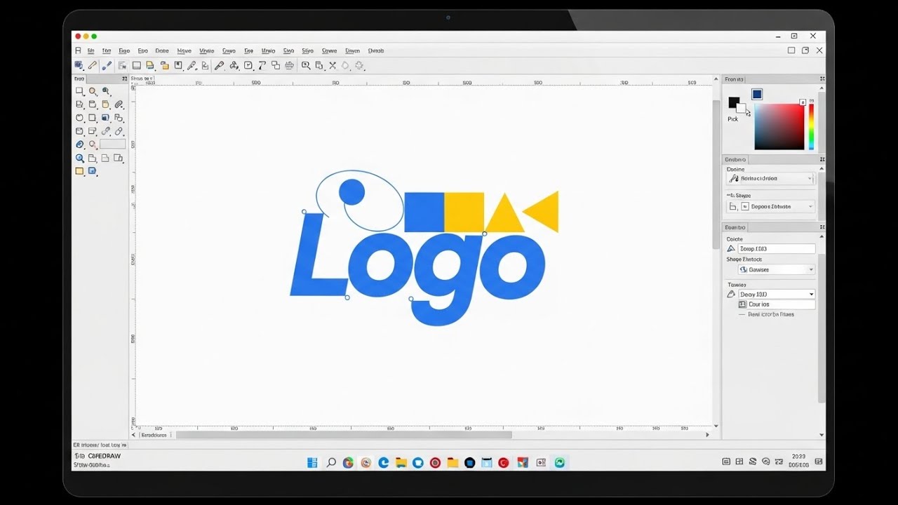 Design a Simple Logo in CorelDRAW | Easy Tools Tutorial for Beginners
