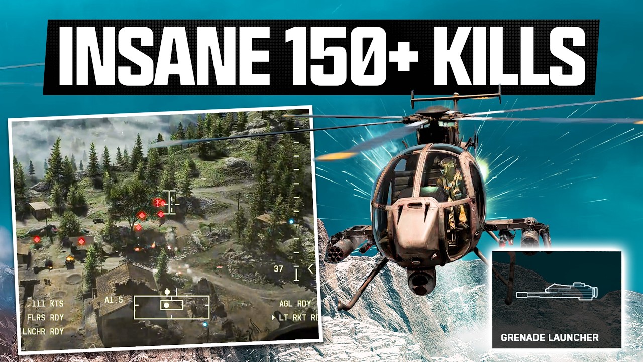Battlefield 6 Littlebird Gameplay: 151 Kills with Grenade Launchers