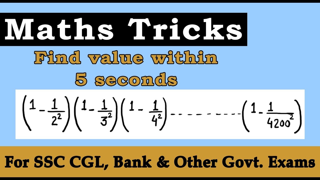 Maths Tricks | SSC, Bank PO, CSAT, CDS, NDA, Railway