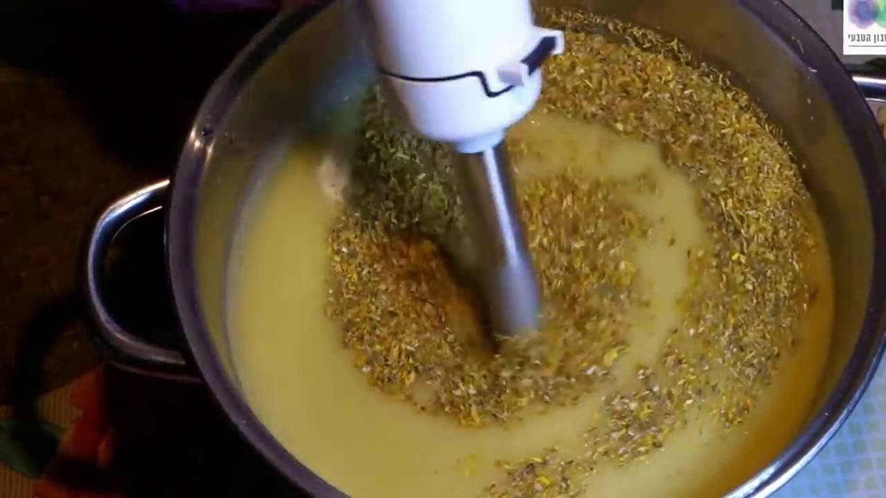 הכנת סבון מוצק טבעי וטבעוני קלנדולה Calendula Soap