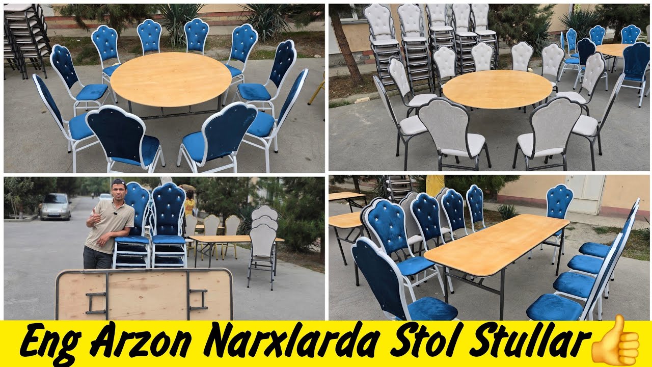 Eng Arzon Narxlarda Stol Stul👍 | Toy Va Marosimlar Uchun Yig'iladigan Stol Stullar | Оптом Стол Стул
