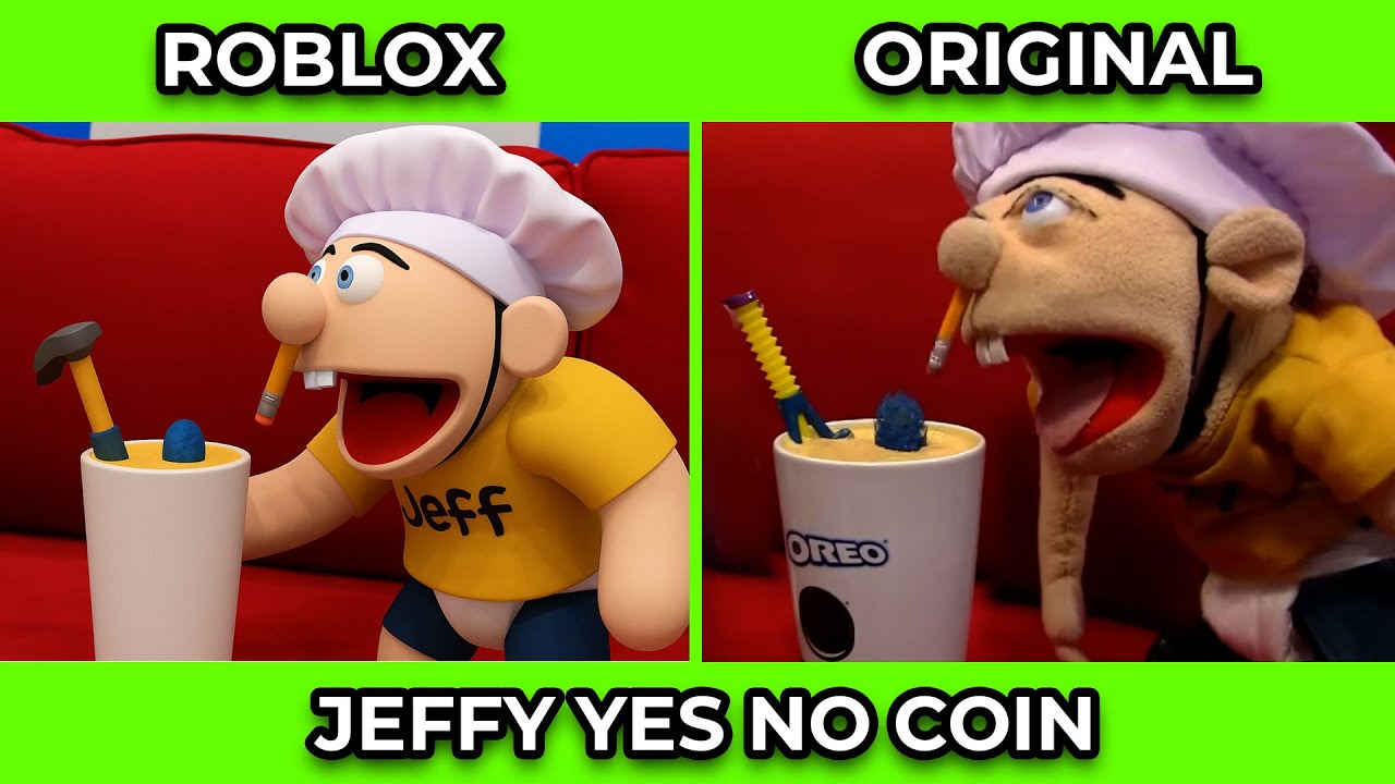 SML Movie vs SML ROBLOX:   Jeffy's Yes Or No Coin! Side by Side