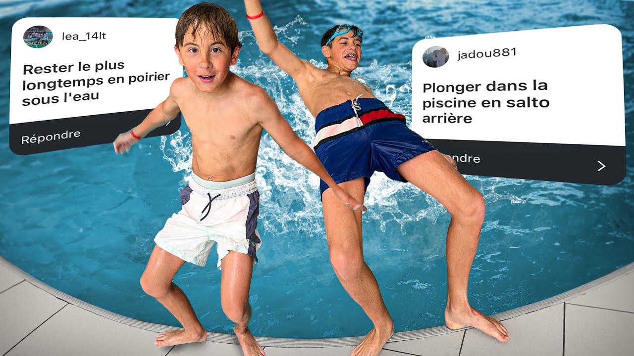 ON RÉALISE VOS DÉFIS À LA PISCINE !