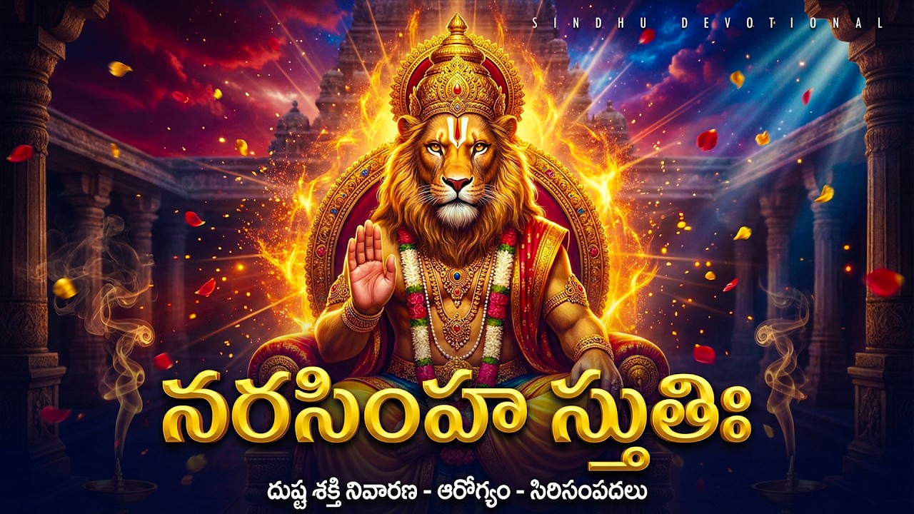 నరసింహ స్తుతిః | Narasimha Stuti | Powerful Lord Narasimha Swamy Stotram | Telugu Devotional Song