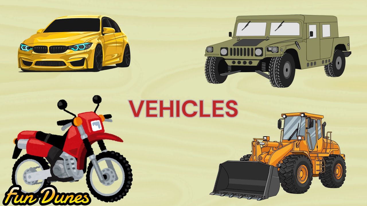 Learn Vehicle Name | Land Vehicles | Fun Learning for Kids