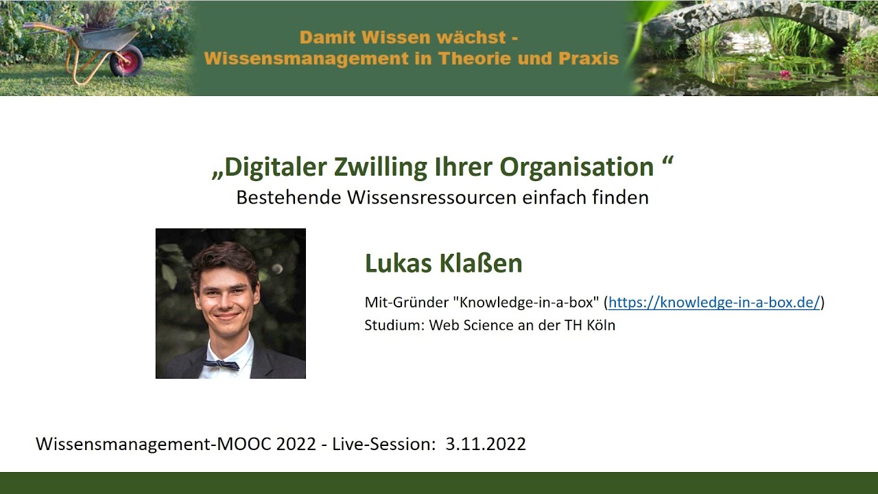 Digitaler Zwilling Ihrer Organisation (WMOOC)