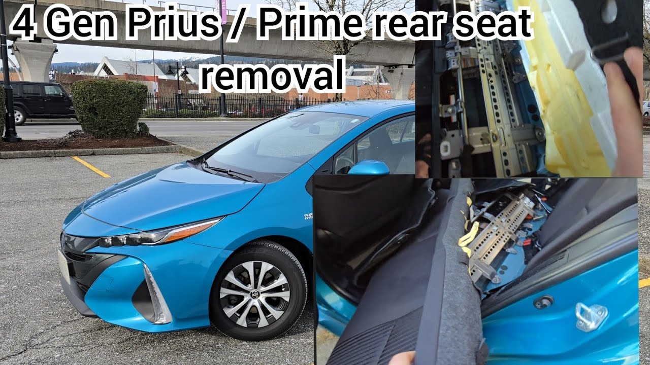 Снятие нижней части заднего сиденья Prius Prime 2020 года